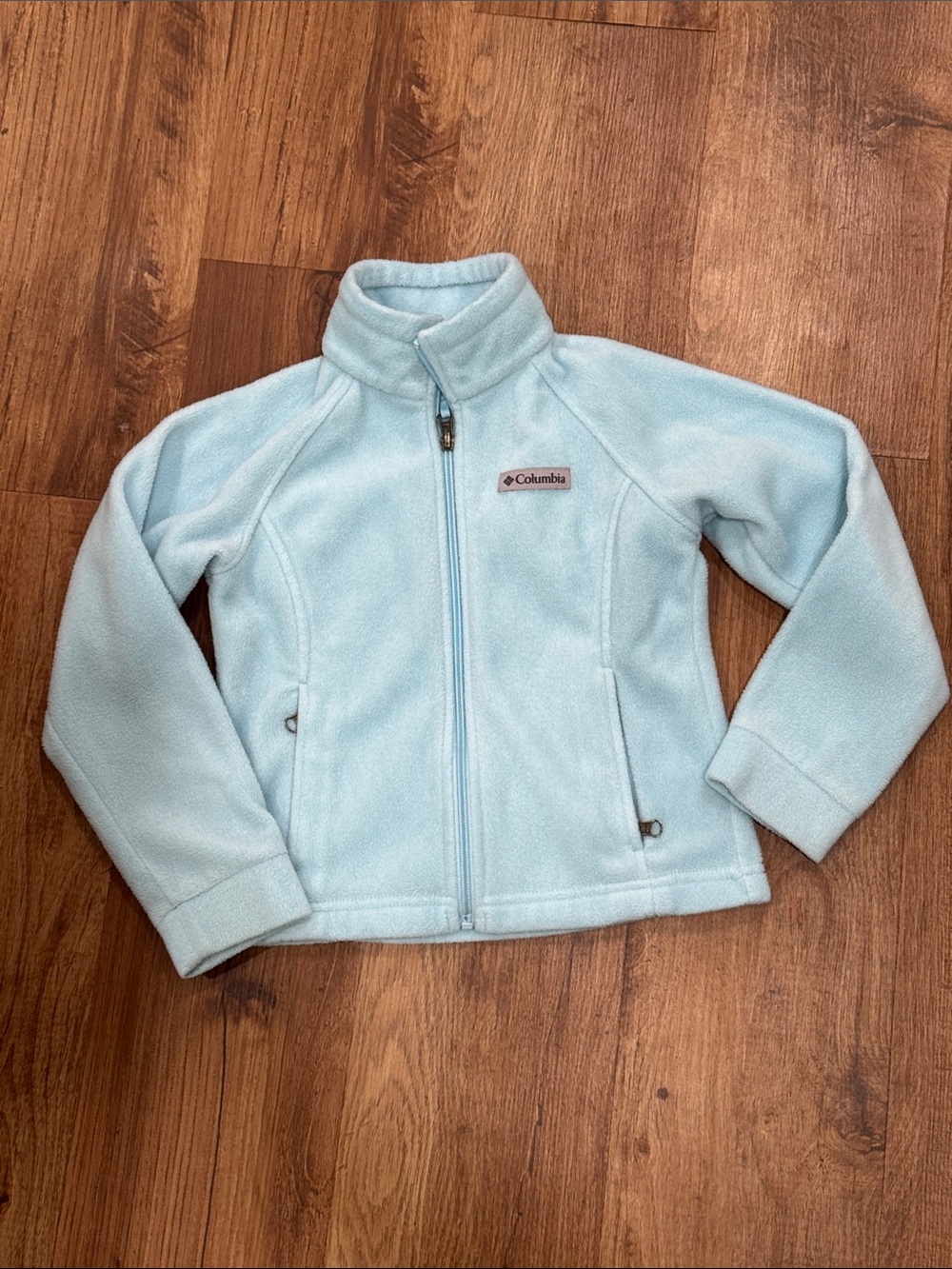 Columbia Pale Blue Full-Zip Fleece Jacket